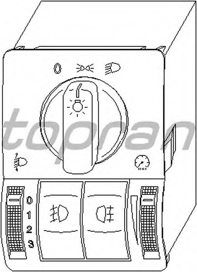 Выключатель, головной свет TOPRAN купить