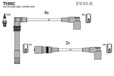 Комплект проводов зажигания original TESLA купить