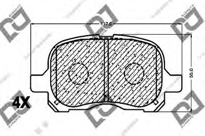 Комплект тормозных колодок, дисковый тормоз DJ PARTS купить