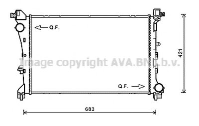 Радиатор, охлаждение двигателя AVA QUALITY COOLING купить