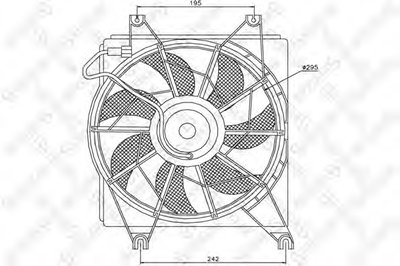 Вентилятор, охлаждение двигателя STELLOX купить
