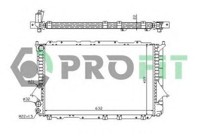 Радиатор, охлаждение двигателя PROFIT купить