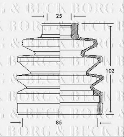 Пыльник, приводной вал BORG & BECK купить