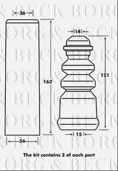 Пылезащитный комплект, амортизатор BORG & BECK купить