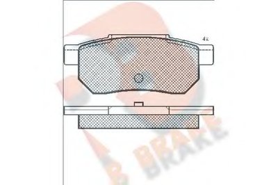 Комплект тормозных колодок, дисковый тормоз R BRAKE купить