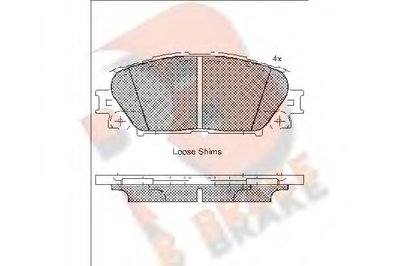 Комплект тормозных колодок, дисковый тормоз R BRAKE купить