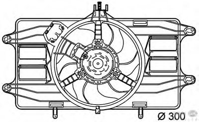 Вентилятор, охлаждение двигателя BEHR HELLA SERVICE HELLA купить