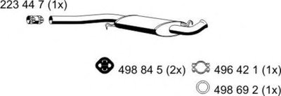 Средний глушитель выхлопных газов ERNST купить