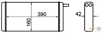 Теплообменник, отопление салона BEHR HELLA SERVICE купить