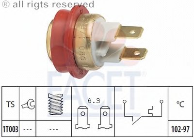 Термовыключатель, вентилятор радиатора FACET купить
