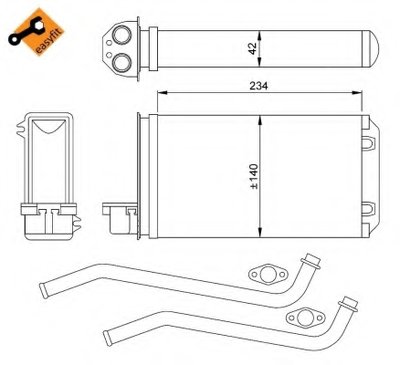 Теплообменник, отопление салона EASY FIT NRF купить