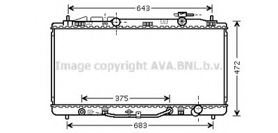 Радиатор, охлаждение двигателя AVA QUALITY COOLING купить