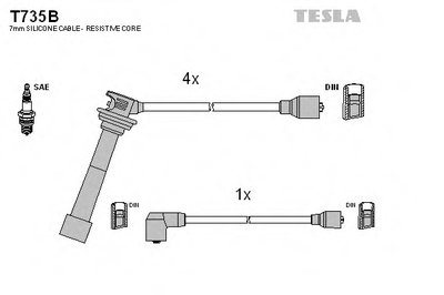 Комплект проводов зажигания TESLA купить