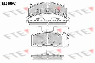 Комплект тормозных колодок, дисковый тормоз FTE купить