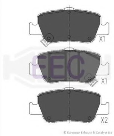 Комплект тормозных колодок, дисковый тормоз EEC купить