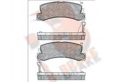 Комплект тормозных колодок, дисковый тормоз R BRAKE купить