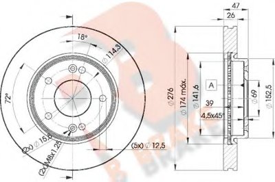 Тормозной диск R BRAKE купить