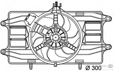 Вентилятор, охлаждение двигателя BEHR HELLA SERVICE HELLA купить