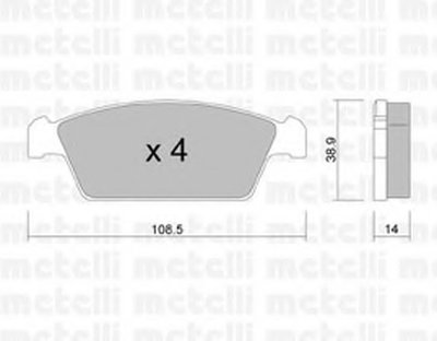 Комплект тормозных колодок, дисковый тормоз METELLI купить