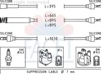 Комплект проводов зажигания FACET купить
