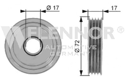 Натяжной ролик, поликлиновой  ремень FLENNOR купить