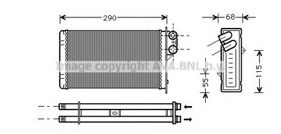 Теплообменник, отопление салона AVA QUALITY COOLING купить