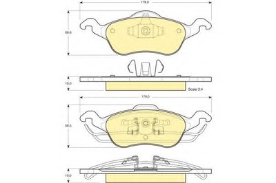 Комплект тормозных колодок, дисковый тормоз GIRLING купить