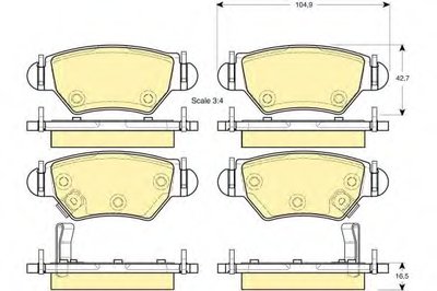 Комплект тормозных колодок, дисковый тормоз GIRLING купить