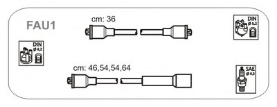 Комплект проводов зажигания Fiat Croma 1.6, 2.0 85-, Lancia Prisma, Thema