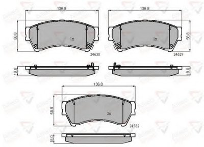 Комплект тормозных колодок, дисковый тормоз ANL Braking COMLINE купить