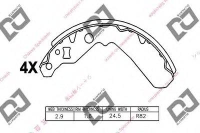 Комплект тормозных колодок DJ PARTS купить