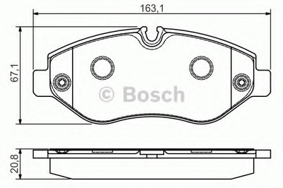 Колодки тормозные дисковые, комплект  (Пр-во Bosch)
