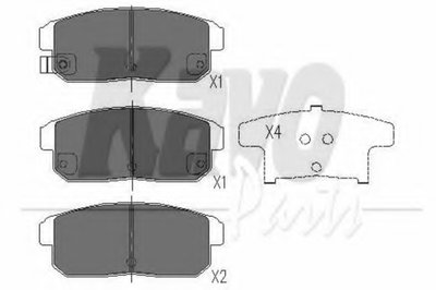 Комплект тормозных колодок, дисковый тормоз KAVO PARTS купить