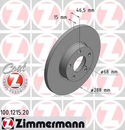 Тормозной диск COAT Z ZIMMERMANN купить