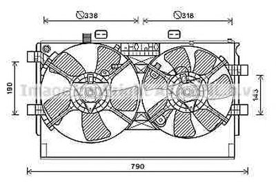 Вентилятор, охлаждение двигателя AVA QUALITY COOLING купить