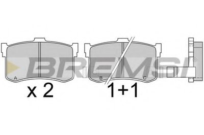 Комплект тормозных колодок, дисковый тормоз BREMSI купить