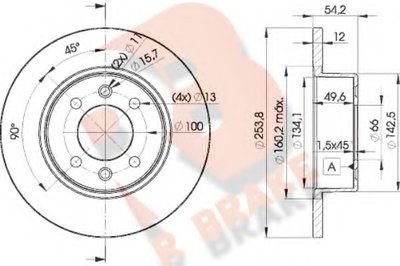 Тормозной диск R BRAKE купить