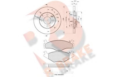 Комплект тормозов, дисковый тормозной механизм R BRAKE купить