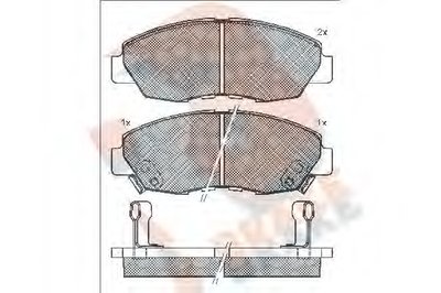 Комплект тормозных колодок, дисковый тормоз R BRAKE купить