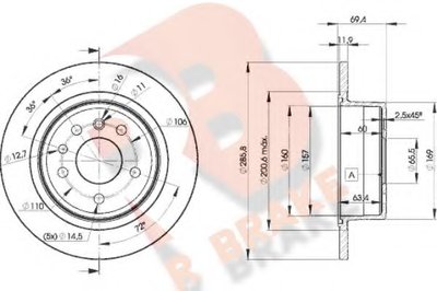 Тормозной диск R BRAKE купить