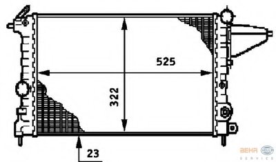 Радиатор, охлаждение двигателя BEHR HELLA SERVICE HELLA купить