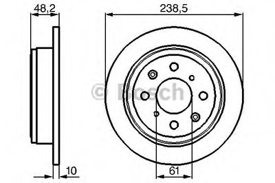 Тормозной диск Tarcza hamulcowa tyі L/P HONDA ACCORD III, CIVIC IV, CIVIC VI, CONCERTO, CRX II, PREL