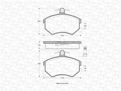 Комплект тормозных колодок, дисковый тормоз MAGNETI MARELLI купить