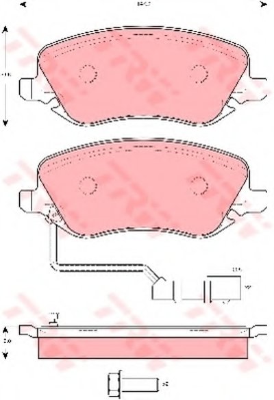 Дисковые тормозные колодки, комплект Klocek hamulcowy kpl. przуd LANCIA THESIS 2.0-3.2 07.02-07.09