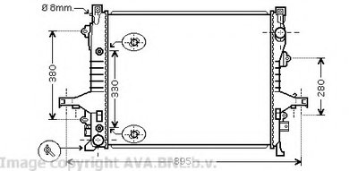 Радиатор, охлаждение двигателя AVA QUALITY COOLING купить