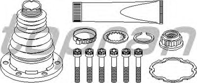 Комплект пылника, приводной вал TOPRAN купить