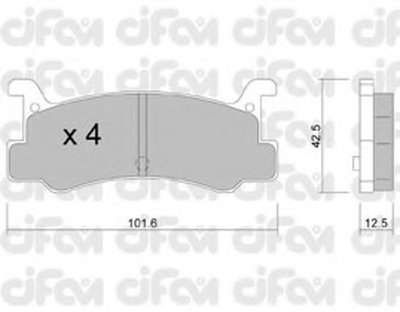 Комплект тормозных колодок, дисковый тормоз CIFAM купить