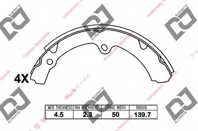 Комплект тормозных колодок DJ PARTS купить