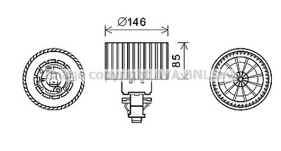 Электродвигатель, вентиляция салона AVA QUALITY COOLING купить