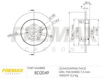 Тормозной диск Premium Black Carbon + FREMAX купить